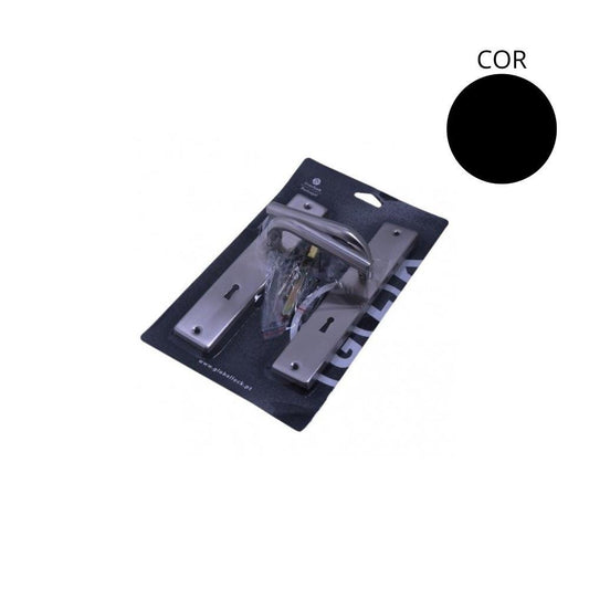 Puxador de porta - ref. 1451 - preto mate - BL1 GLK