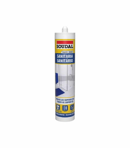 SILIC. SANITARIO AC BRANCO 290ml SOUDAL