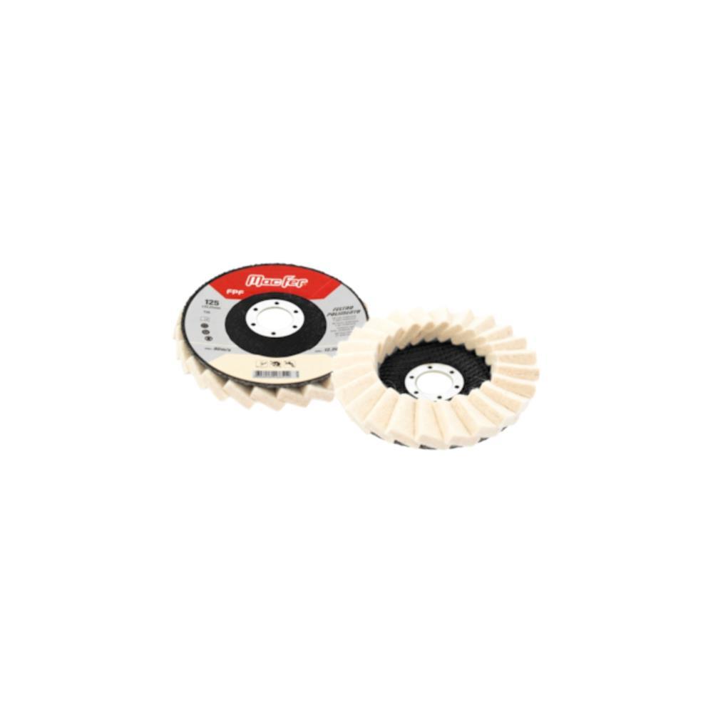 Disco lamelado feltro p/polir FPF 125X22.2mm MF