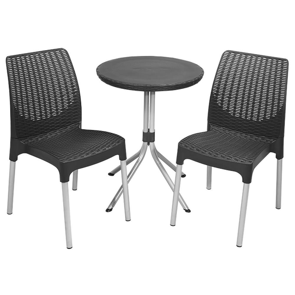 CONJUNTO SET BISTRO GRAFITE KETER