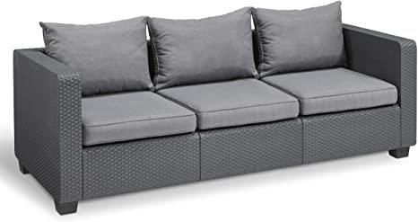 SOFA 3 LUG. SALTA GRAFITE KETER