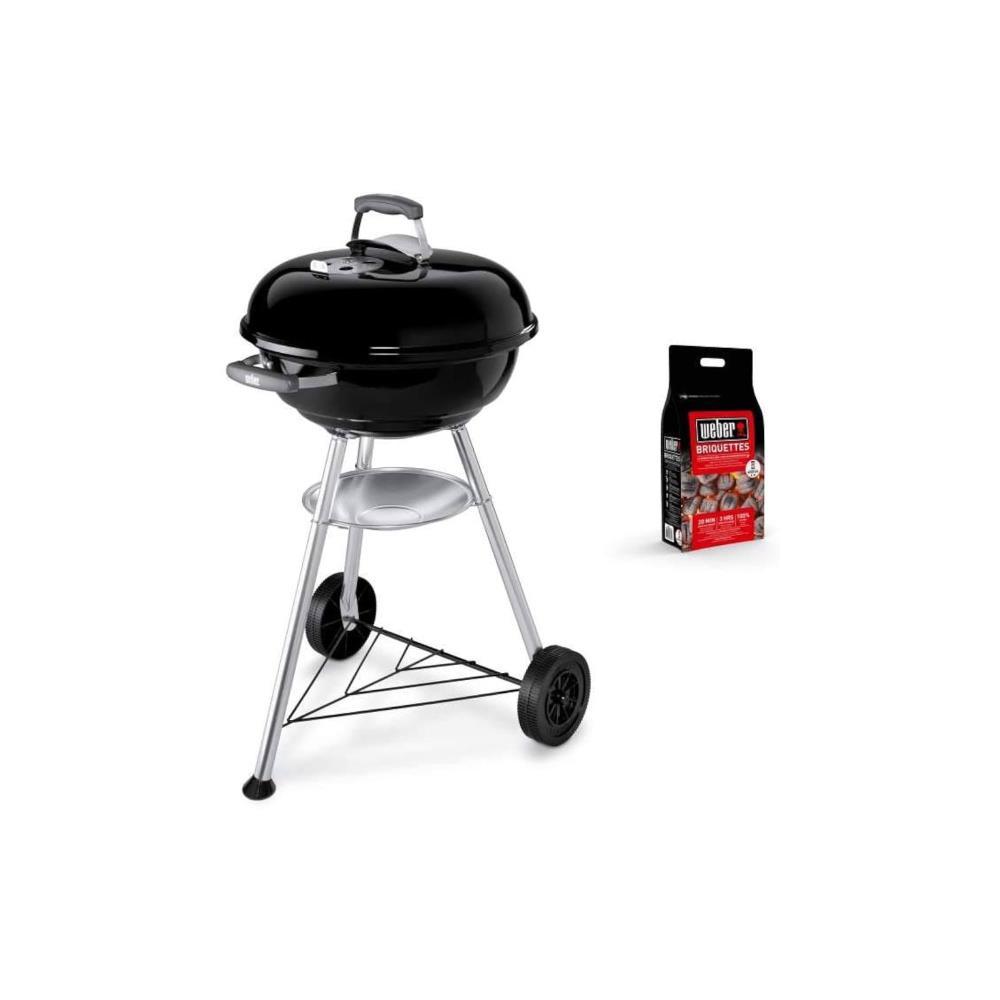 Grelhador Compact Kettle de 47 CM + 3Kg Briquetes Weber