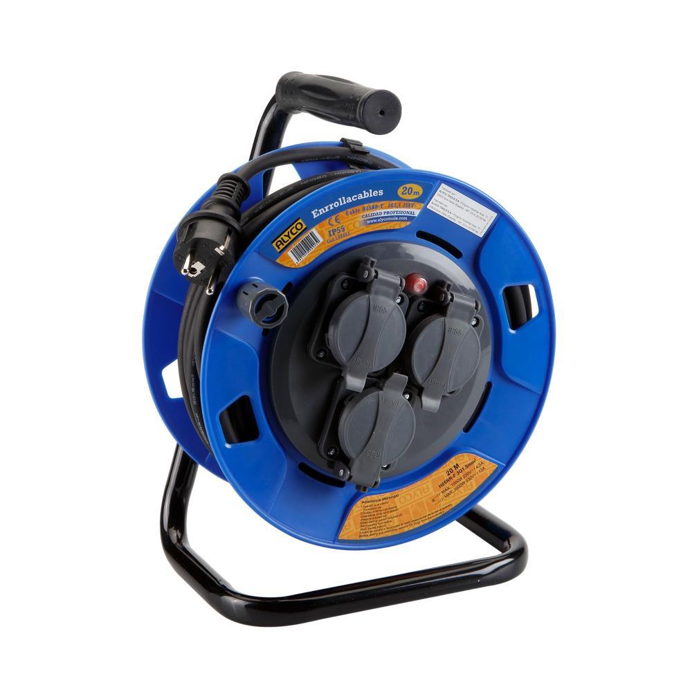 Enrolador com 20mt cabo H05RR-F 3G 1.5 IP55 Alyco