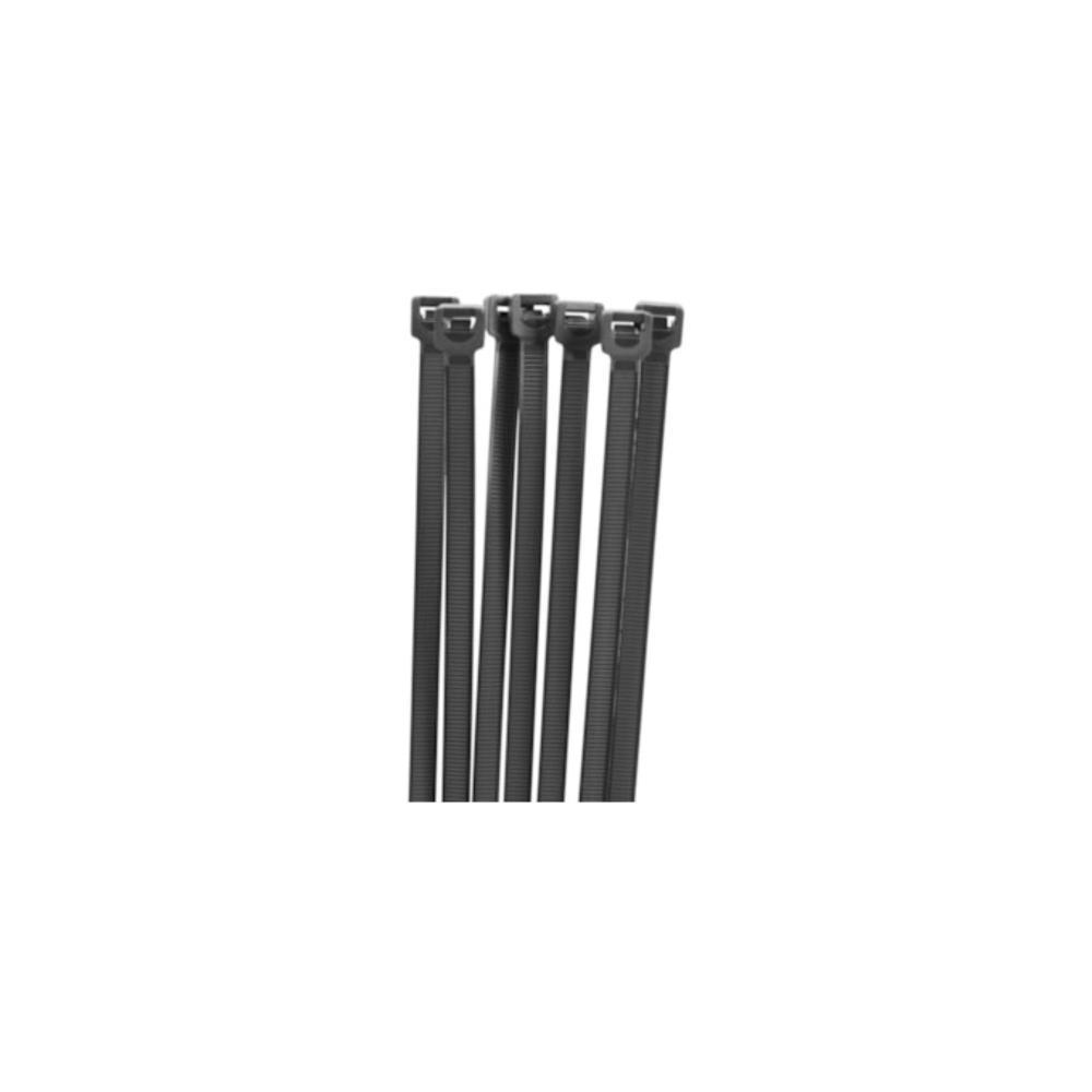 50 ABRAÇ. SERRILHA NYLON PR. 7.5X370mm
