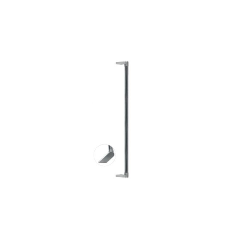 Asa simples porta ext. 25x25 ref. 202x300 Inox lac. branco