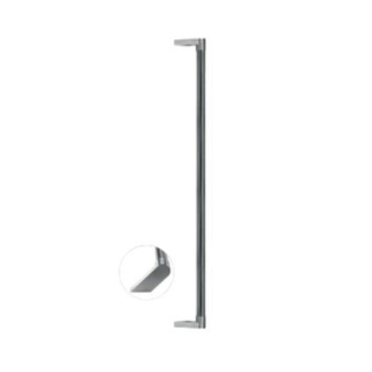 Asa simples porta ext. 25x25 ref. 202x400 Inox lac. branco