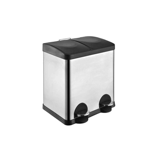 CUBO P/RECICLAGEM DUPLO 2X15lt INOX