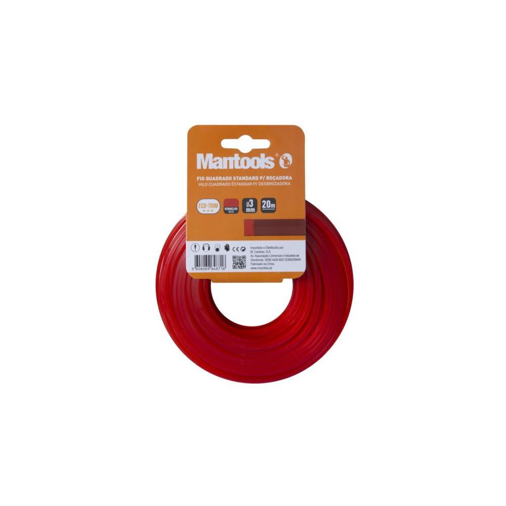 Fio quadrado eco vermelho p/roçadora-HG 32.5mm - 25mt