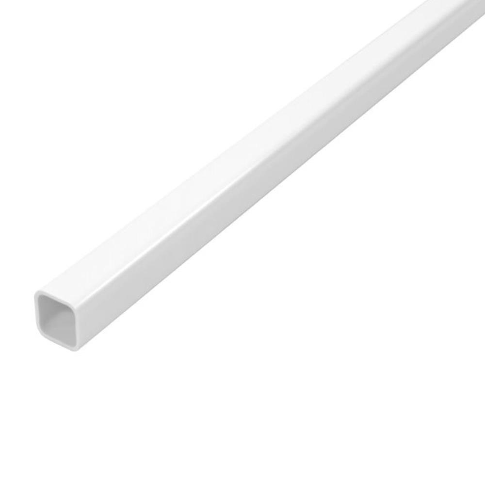 TUBO QUADR. 20x20 - 1M ALUM. BRANCO