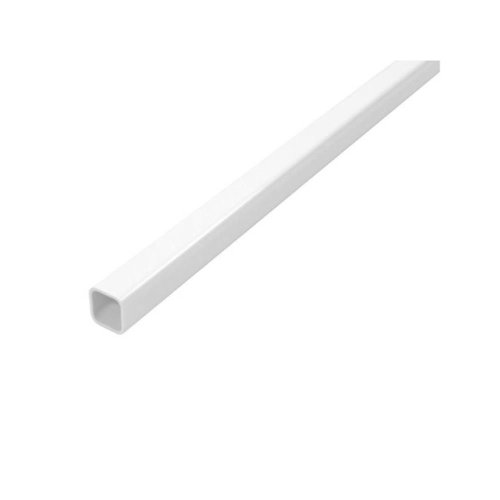 Tubo quadrado 20x20-2.5mt pvc branco Amig