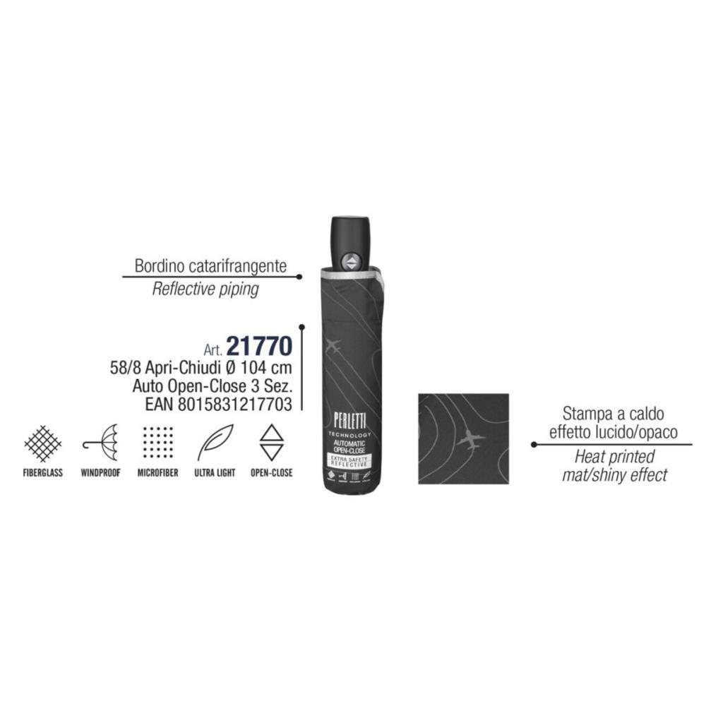 Guarda-chuva homen mini 58/8 A/F automatico Perletti