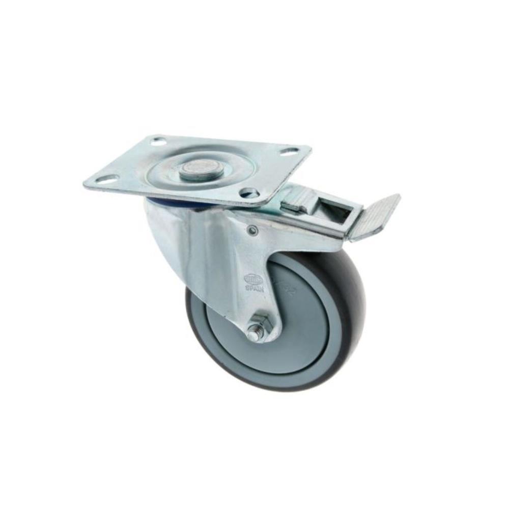 RODA C/PLACA GIRAT. C/T 2530-100mm AMIG