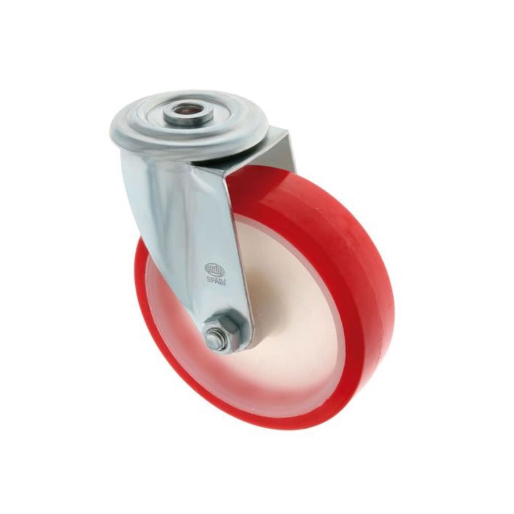 RODA GIRAT. C/T 2540-80X30 POLIURET. VERMELHO AMIG