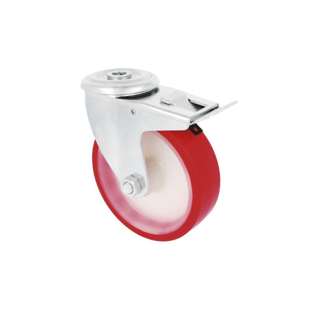 RODA GIRAT. C/T 2541-100X30 POL. VERMELHO