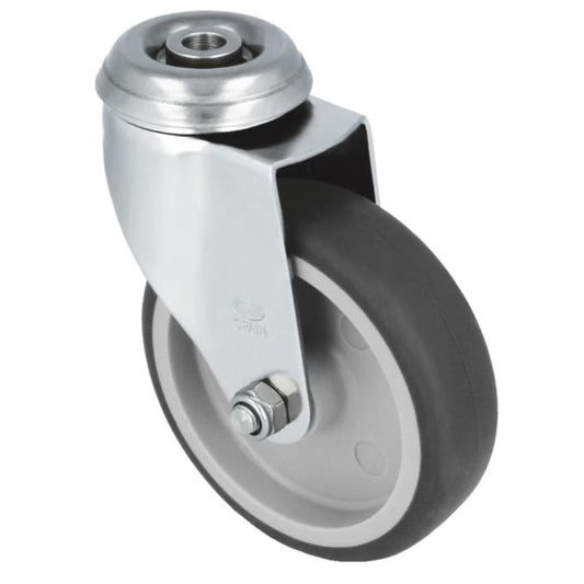 RODA 2561-100X27 BORR. PRETA INOX 18/8 AMIG