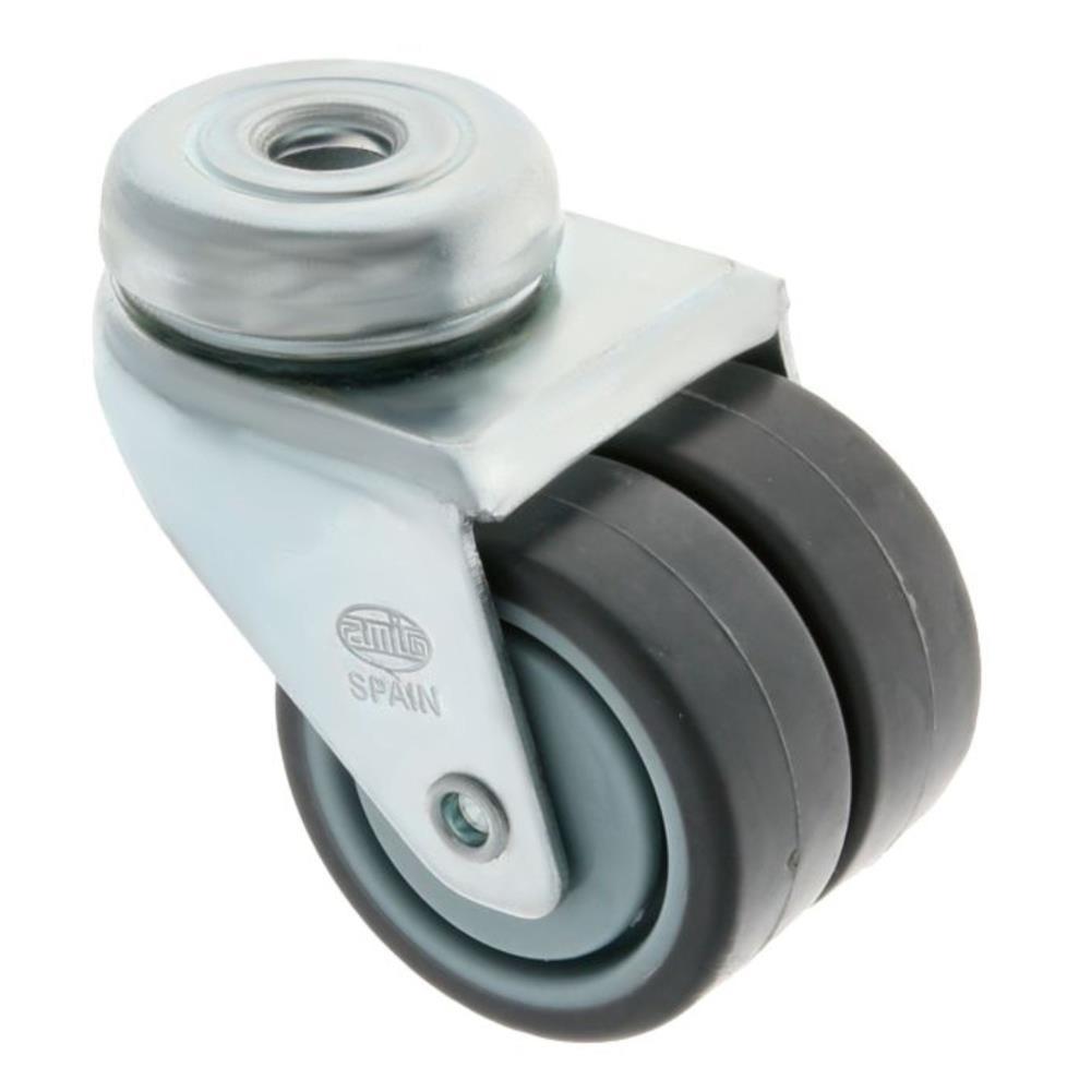 RODA DUPLA C/FURO 2515-50 BOR. CINZENTO