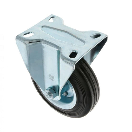 RODA PLACA FIXA 2526-125 BORR. PRETA