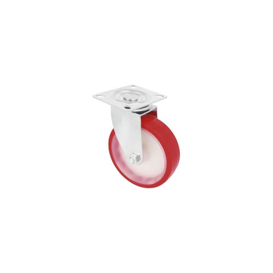 Roda giratoria c/placa 160x40 vermelho ref. 2540 Amig