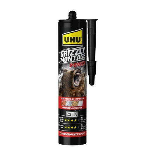 COLA DE MONTAGEM GRIZZLY POWER 370gr UHU
