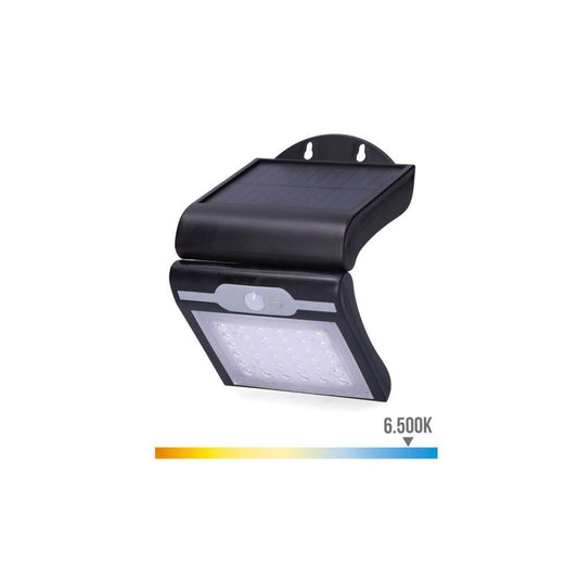 Aplique solar c/sensor preto 2W EDM