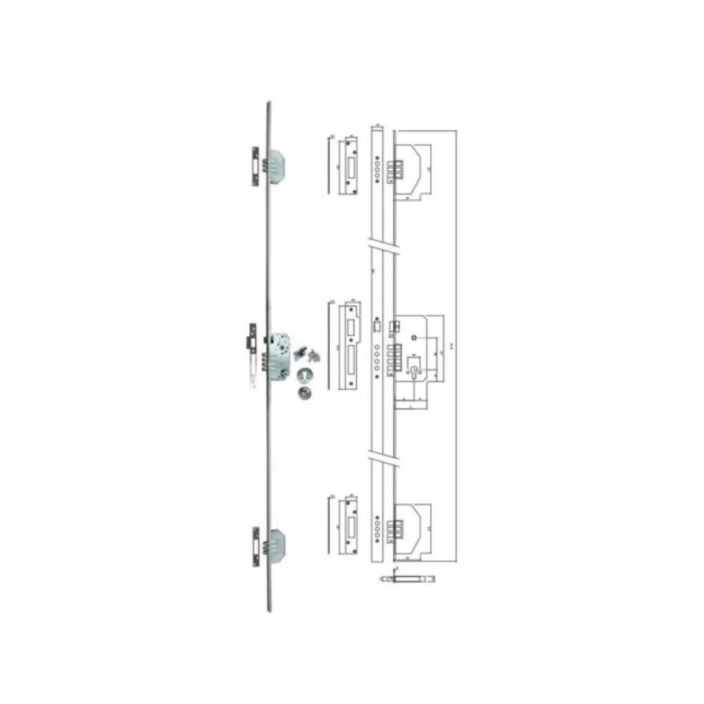 FECHAD. 3 PONTOS REF. 330X60 - C/CIL. G10 - LAT. GLK