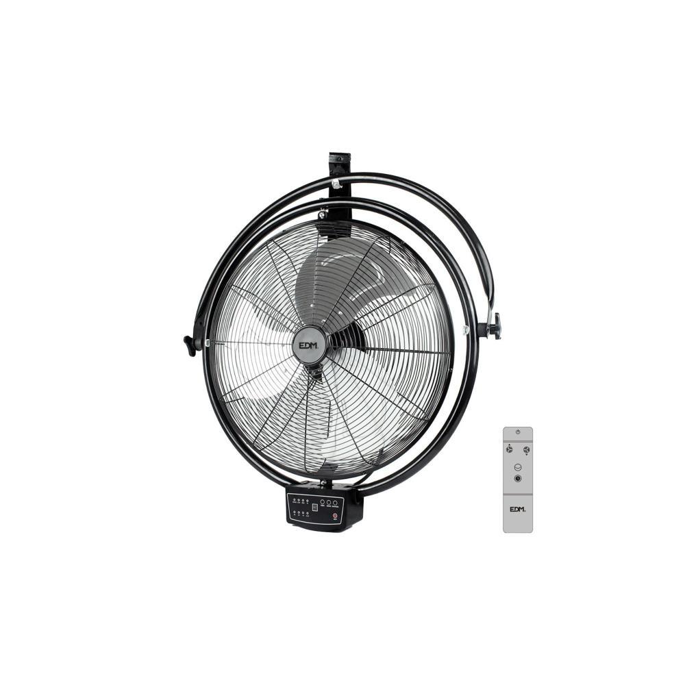 Ventoinha industrial 120W - 50cm parede teto preto EDM