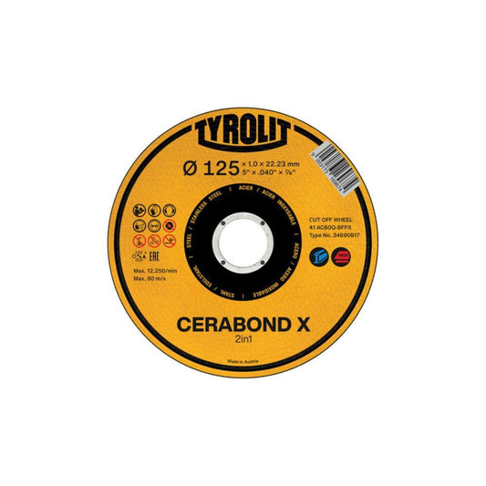 Disco 125*1* Cerabond X Tyrolit