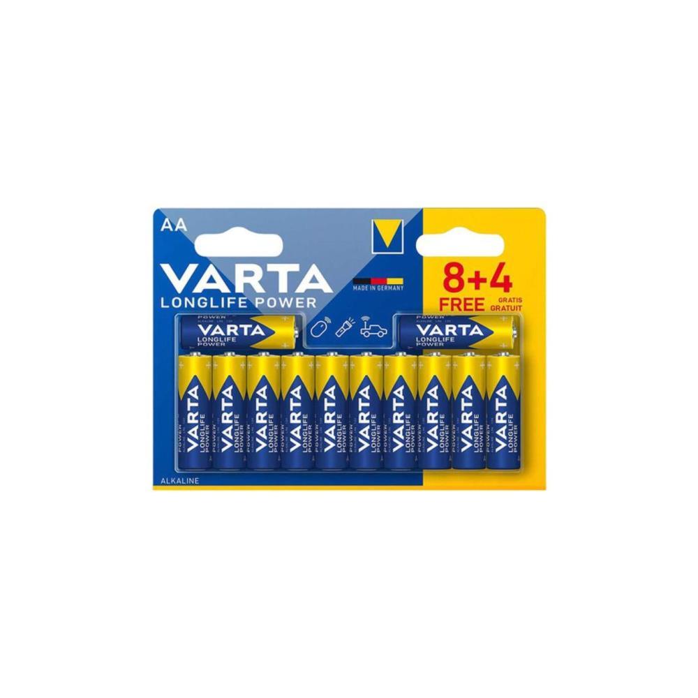 Blister  de 12 pilhas AA longlife power VARTA