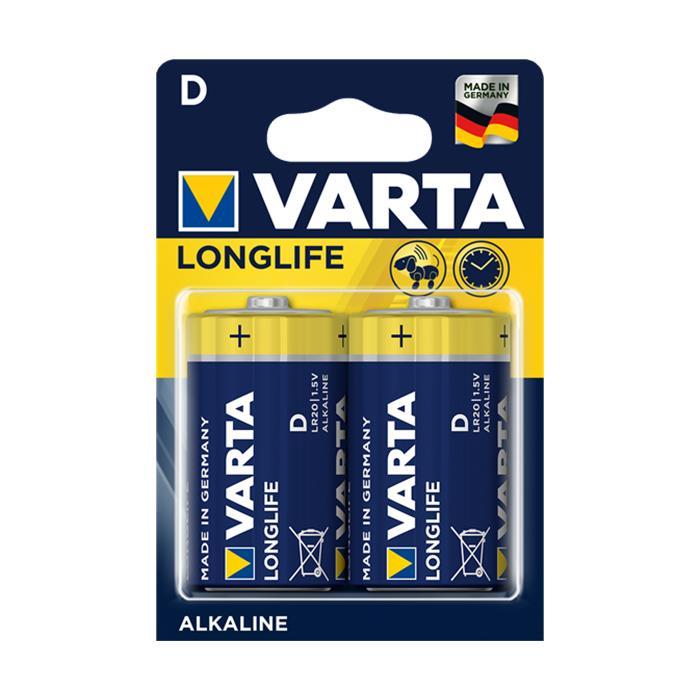 BL. 2 PILHA ALCALINA D LONGLIFE VARTA