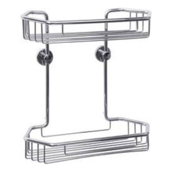 Estante para duche cromada autoadesiva Tesa