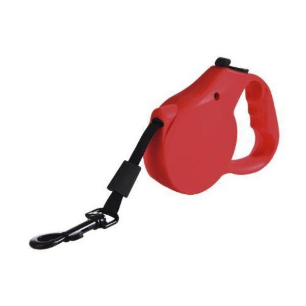 Trela extensivel para caes vermelho 5mt - 50kg Cofan