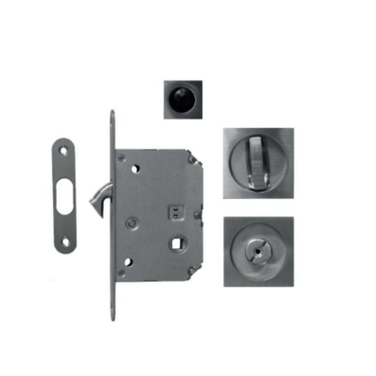 Kit GLK Fechadura+concha quad. ref. 4130 - Niquel mate - BL1