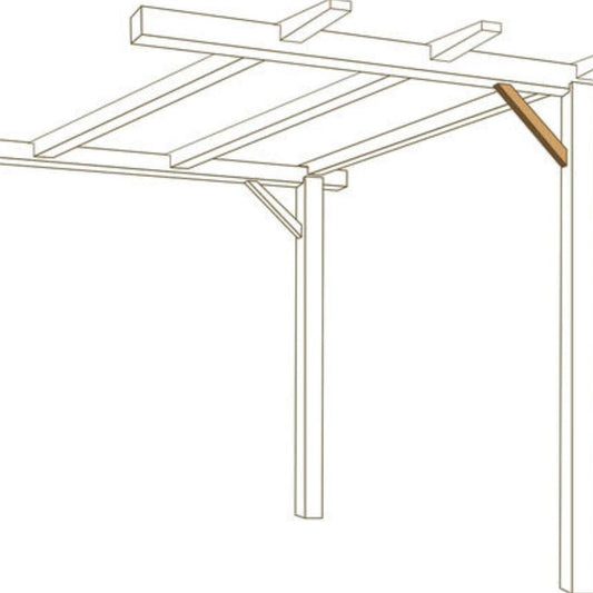 ESQUADRO P/ PERGOLA 50x9x4.5cm NORT.