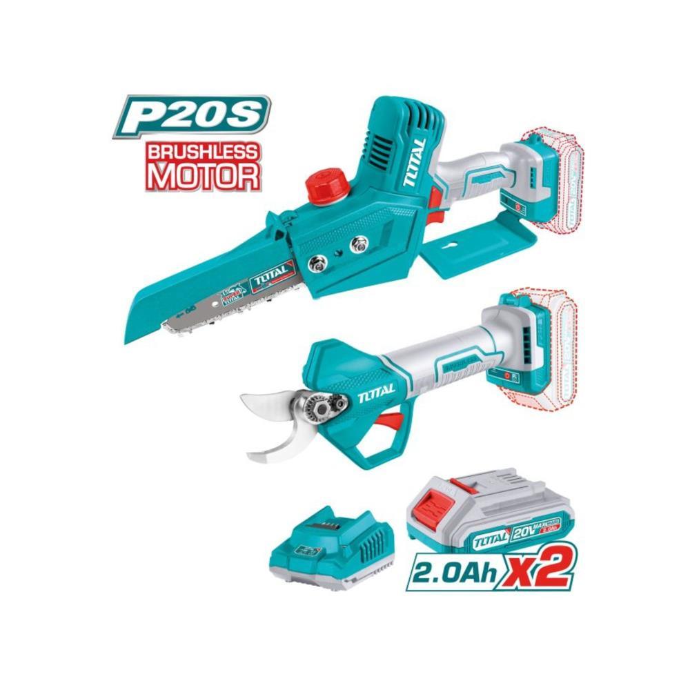 Pack mini serra de poda+tesoura de poda TOSLI240306E Total