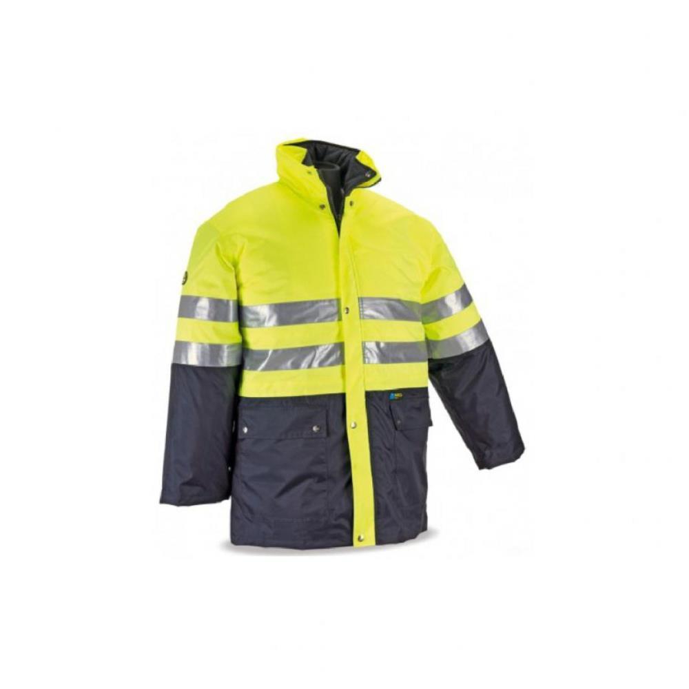 PARKA BICOLOR AMARELO T.L A. V./MARINHO 3 EM 1