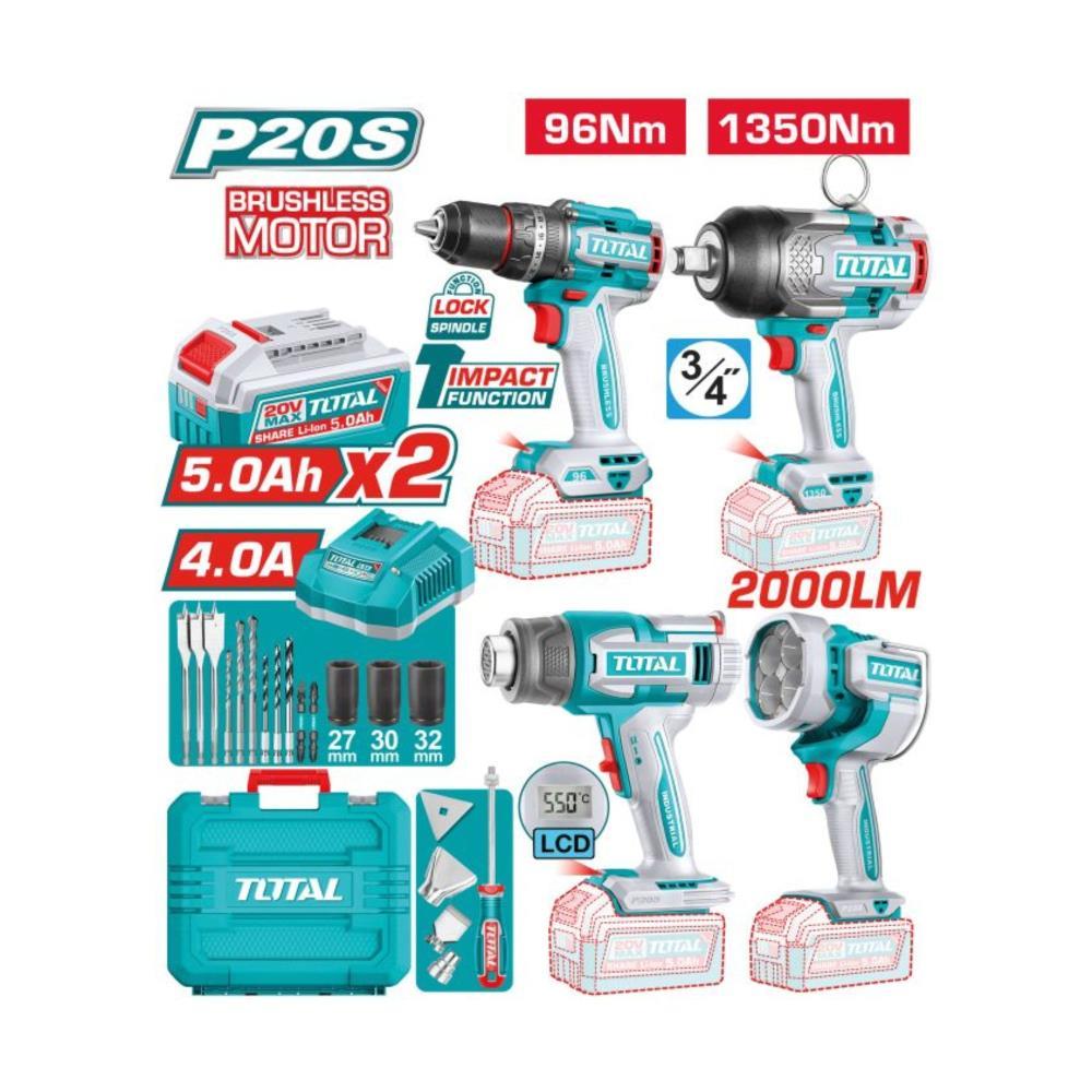 Powerpack 4 maq. perc.+ch. impact. TOSLI250608E Total