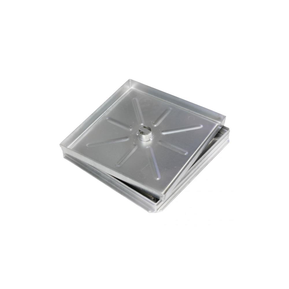 Tampa de saneamento ligeira rebaixada 30x30x5cm galvanizada