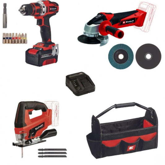 Kit TE-TK 18/3 LI KIT Aparaf. + rebarb. +tico-tico Einhell