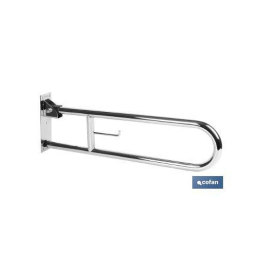 Barra de apoio rebativel vertical 74x3.2cm inox Cofan