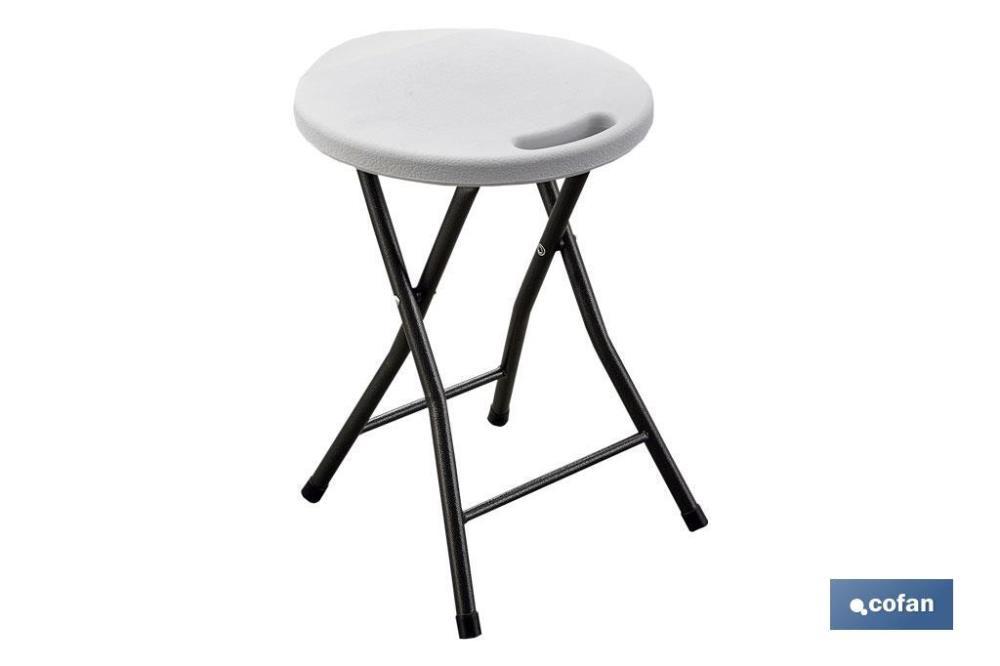 TAMBORETE DOBRAVEL BRANCO 33X30X46CM