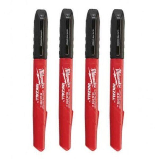 MARCADORES FINOS PRETOS INKZALL - 4PÇS MILWAUKEE
