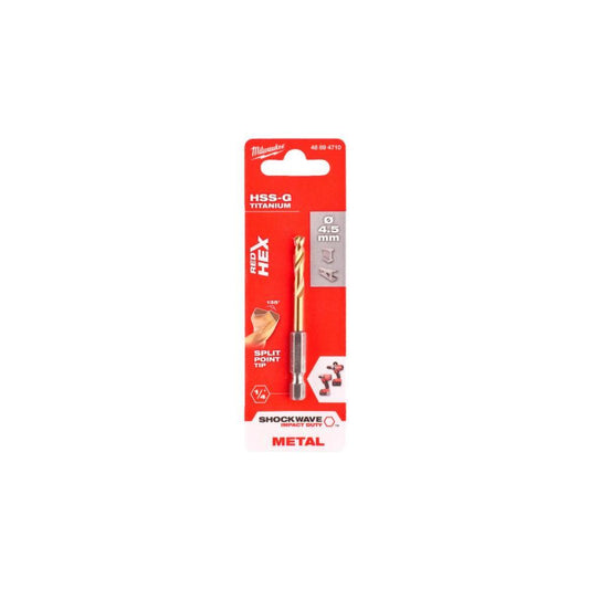 Broca shockwave HSS-G tin 4.5mm Milwaukee