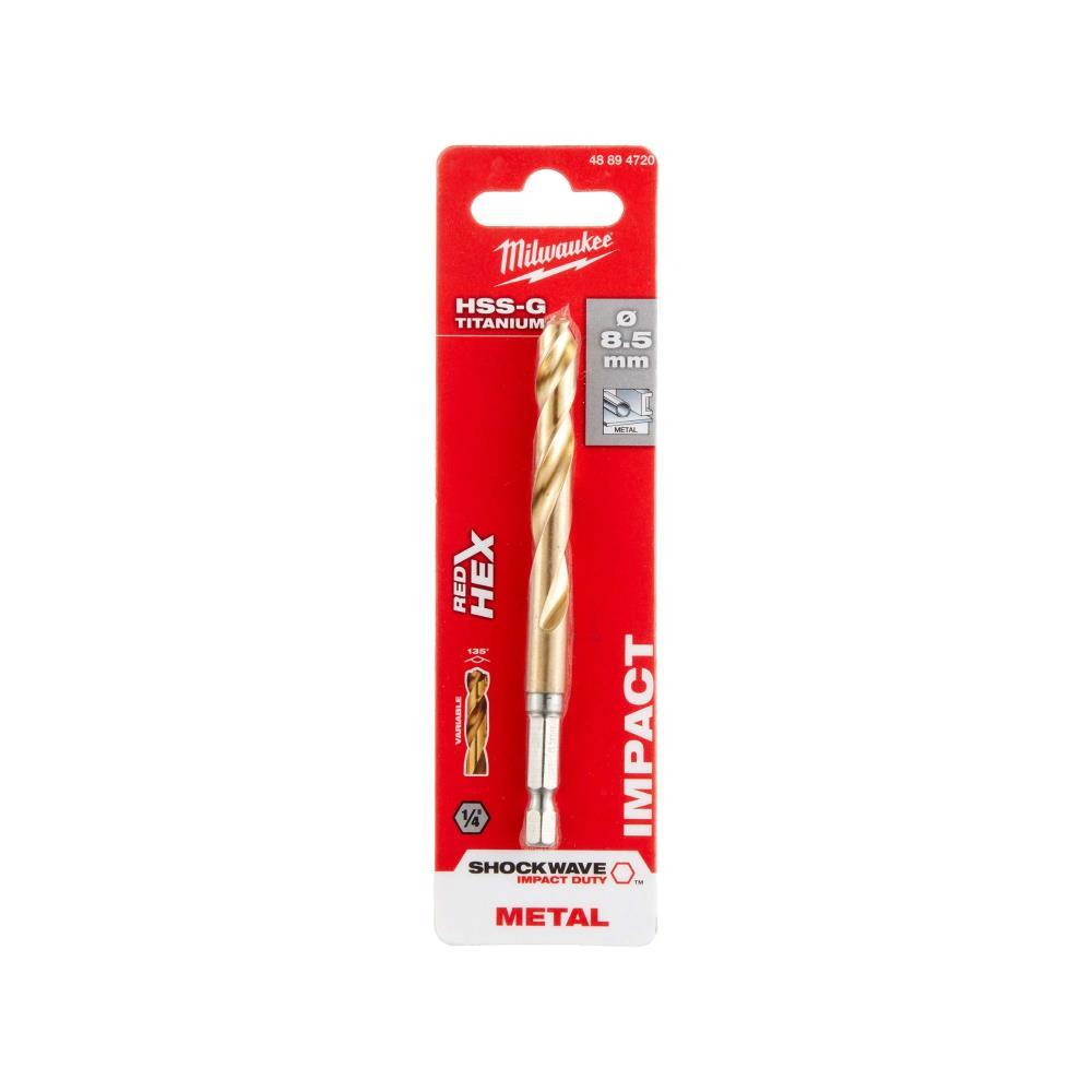 Broca shockwave HSS-G tin 8.5mm Milwaukee