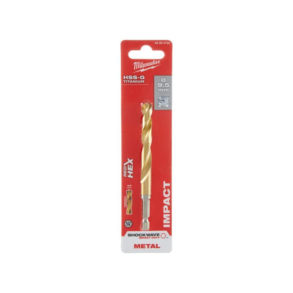 Broca shockwave HSS-G tin 9.5mm Milwaukee