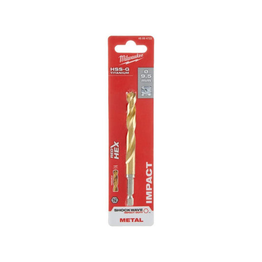 Broca shockwave HSS-G tin 9.5mm Milwaukee