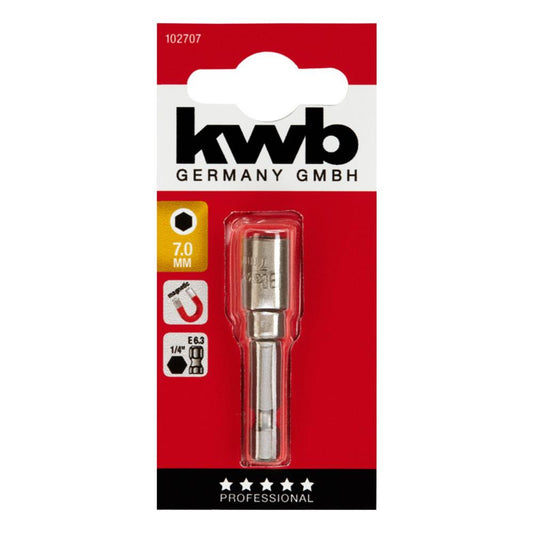 Casquilho magnetico 7mm E6.3 KWB