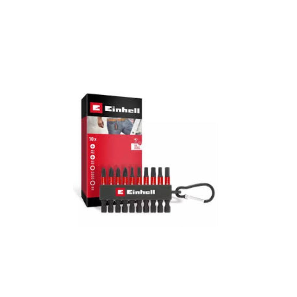 Conjunto 10 bits de impacto p/ gancho de pressão Einhell