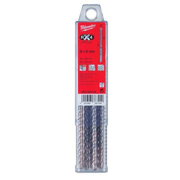 ESTOJO DE 10 BROCAS SDS+MX4 - 6X150X160 MILWAUKEE