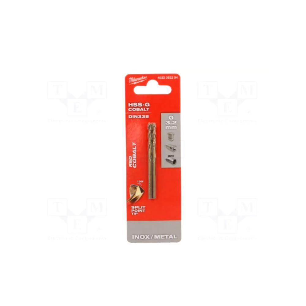 BROCA P/METAL HSS-G COB. 3.2X65X36MM MILWAUKEE