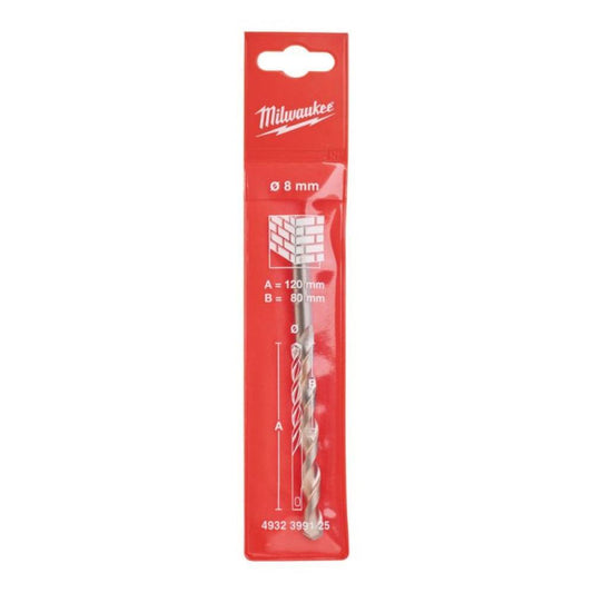 Broca piloto TCT 8X120mm Milwaukee